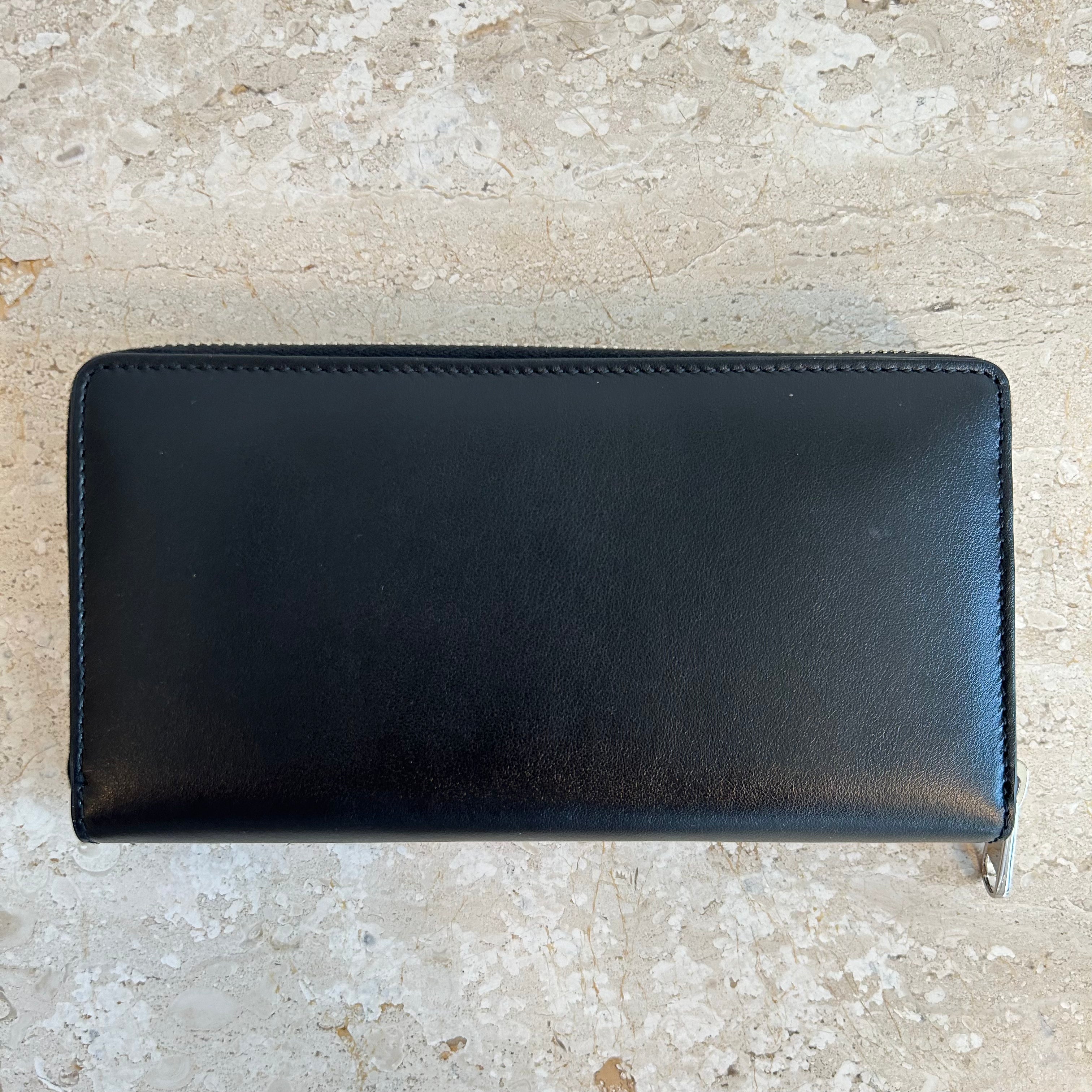 Pre-Owned GUCCI Unisex Black Rainbow Leather Wallet