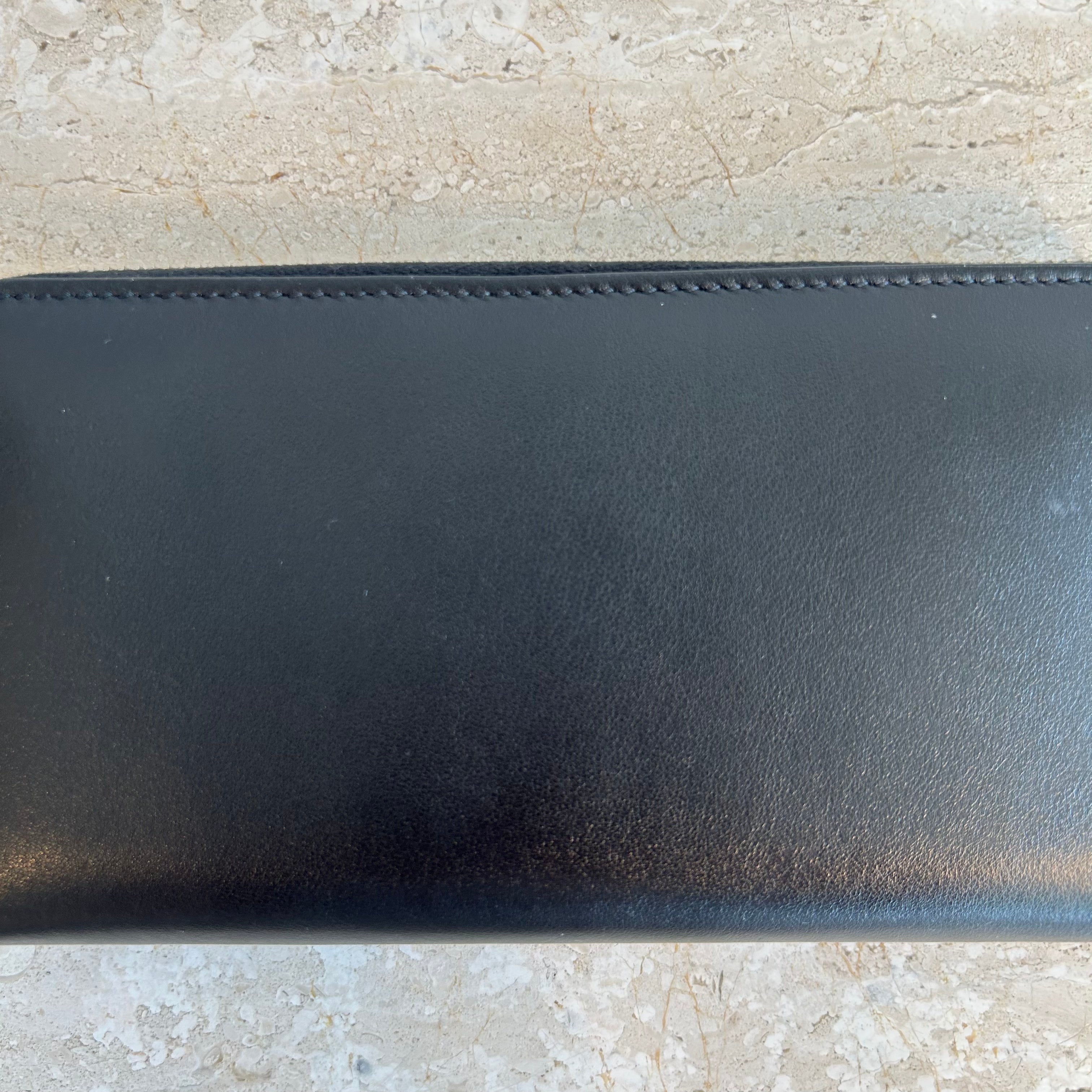 Pre-Owned GUCCI Unisex Black Rainbow Leather Wallet