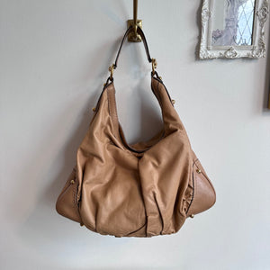Pre-Owned GUCCI Large Leather Jockey Hobo Bag