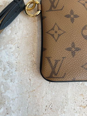 Louis Vuitton Pochette Double Zip Monogram Giant Reverse Brown in Canvas  with Gold-tone - US