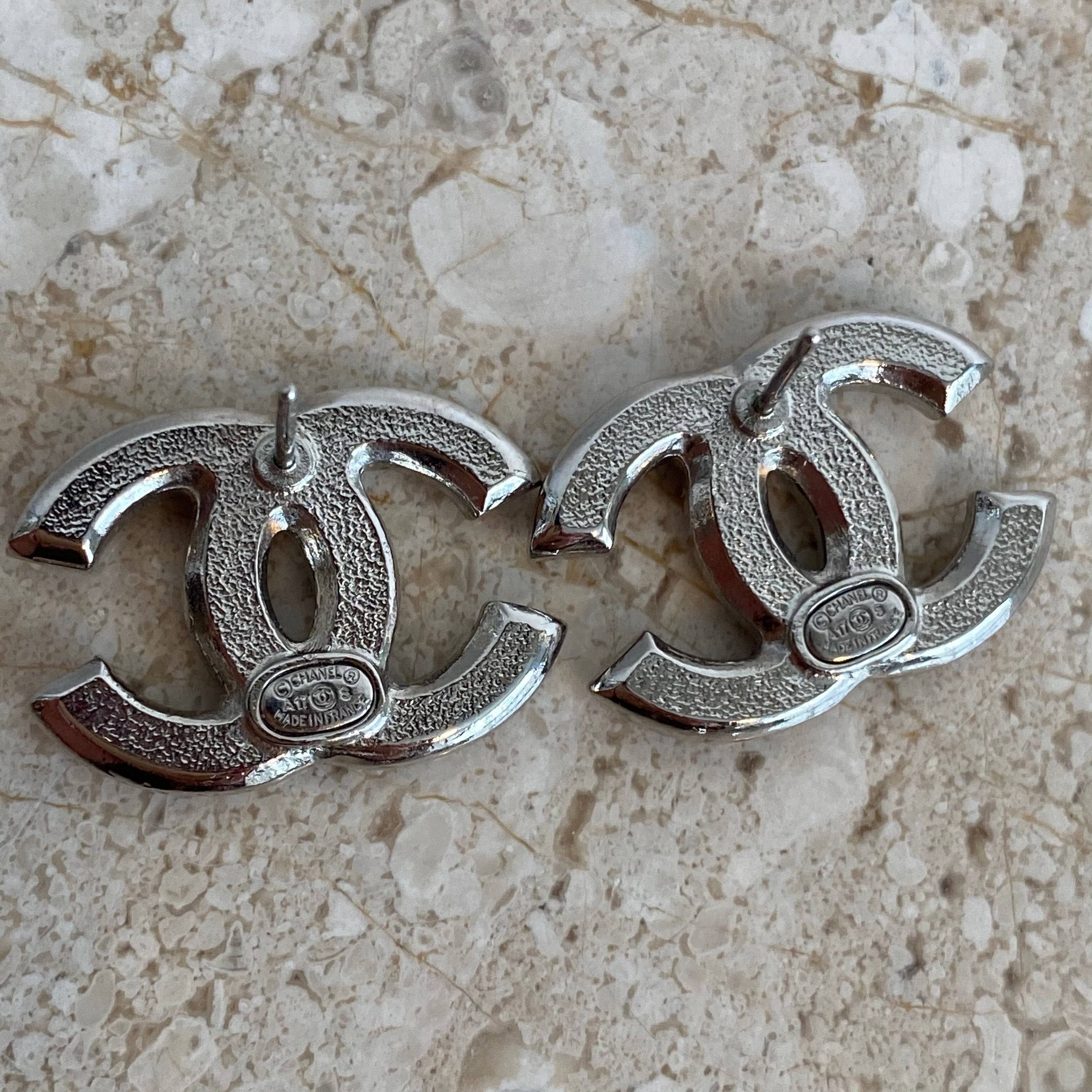 Chanel 21A CC Logo Earrings with Crystals and Pearls GHW  Brands Lover