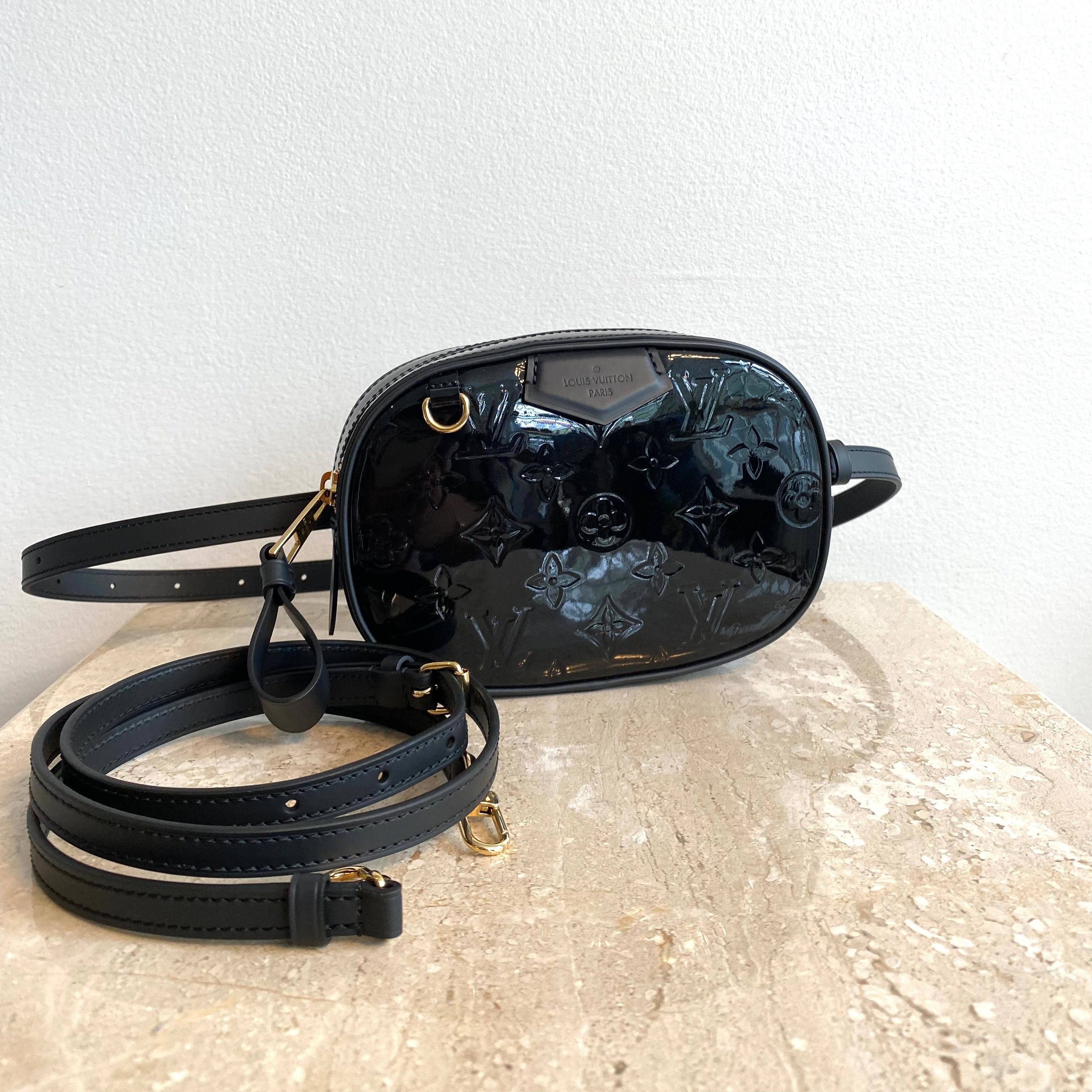 Authentic LOUIS VUITTON Black Vernis Belt Bag – Valamode